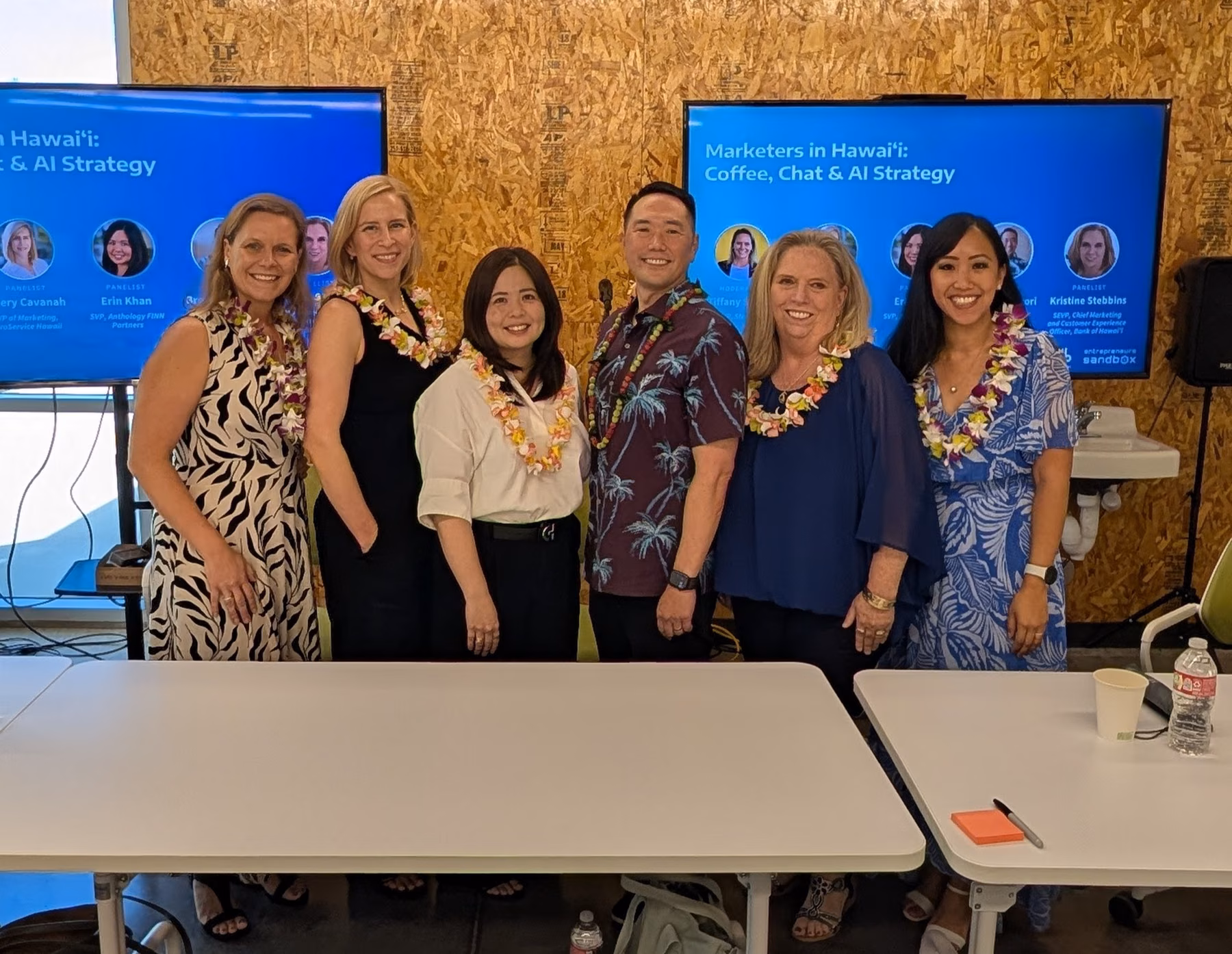 Participants gather for a photo at the marketing and AI strategy event.