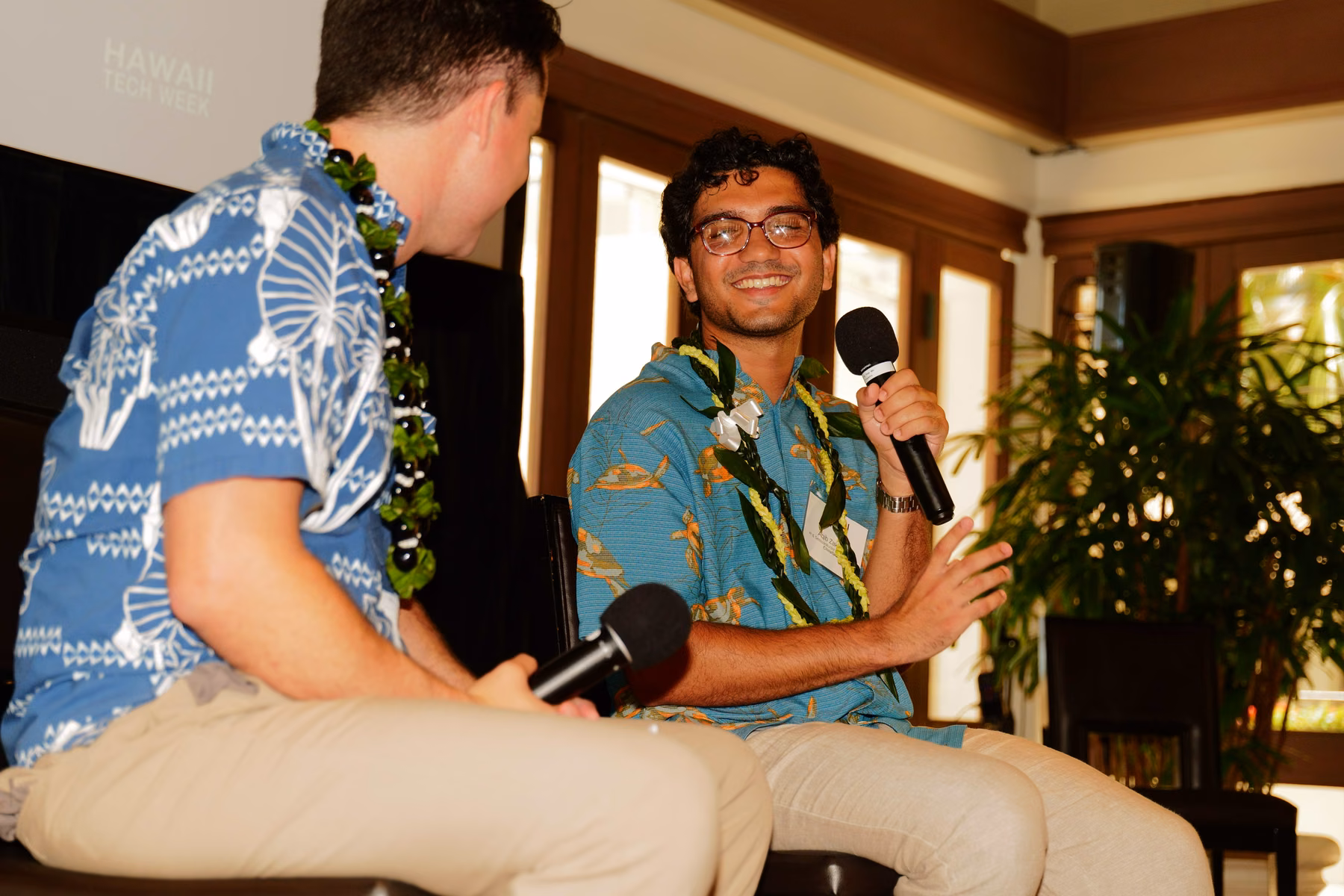 A candid moment at the Executive Forum.