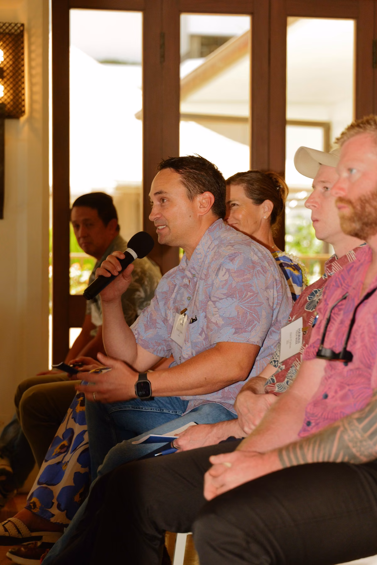 A candid moment at the Executive Forum.