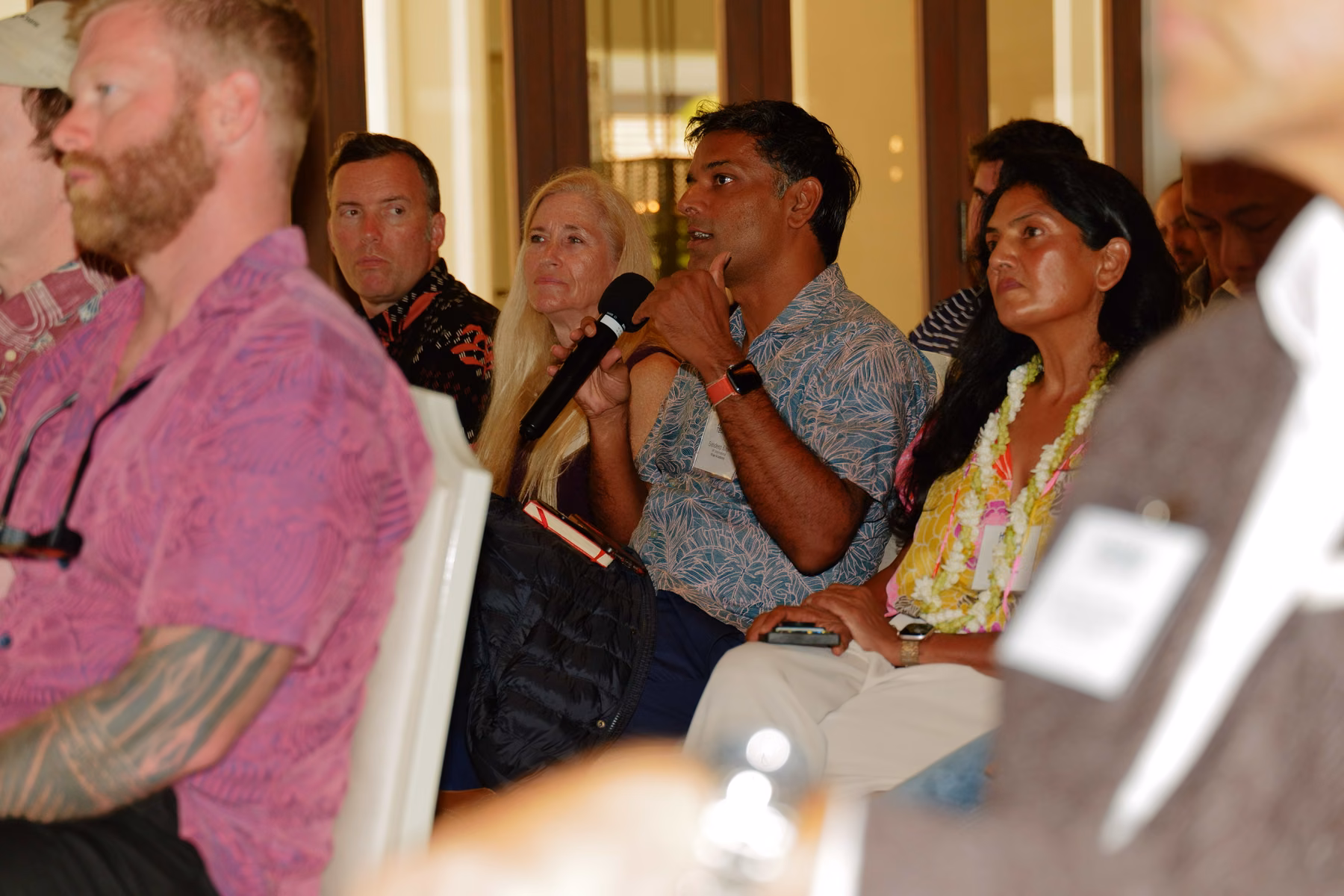 A candid moment at the Executive Forum.