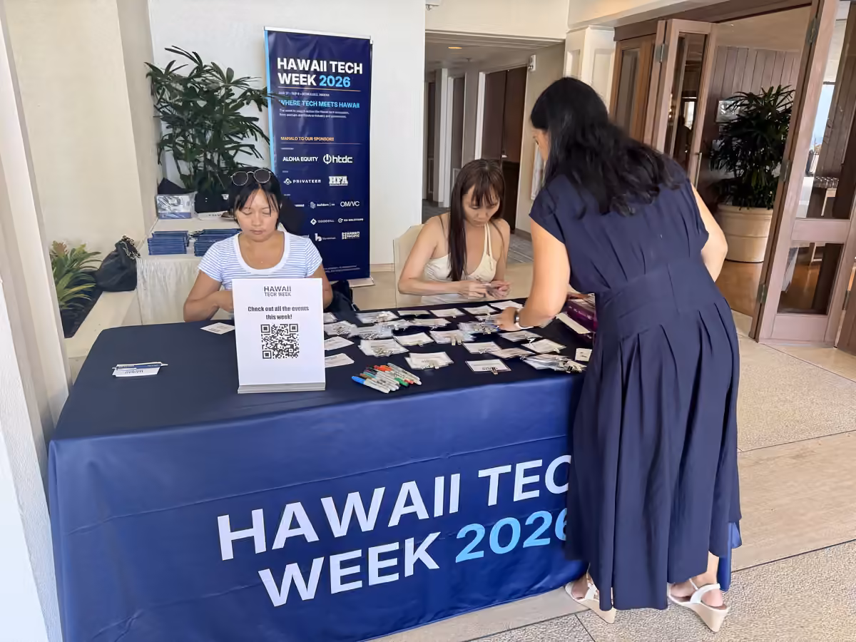 A candid moment during Hawaii Tech Week 2026.