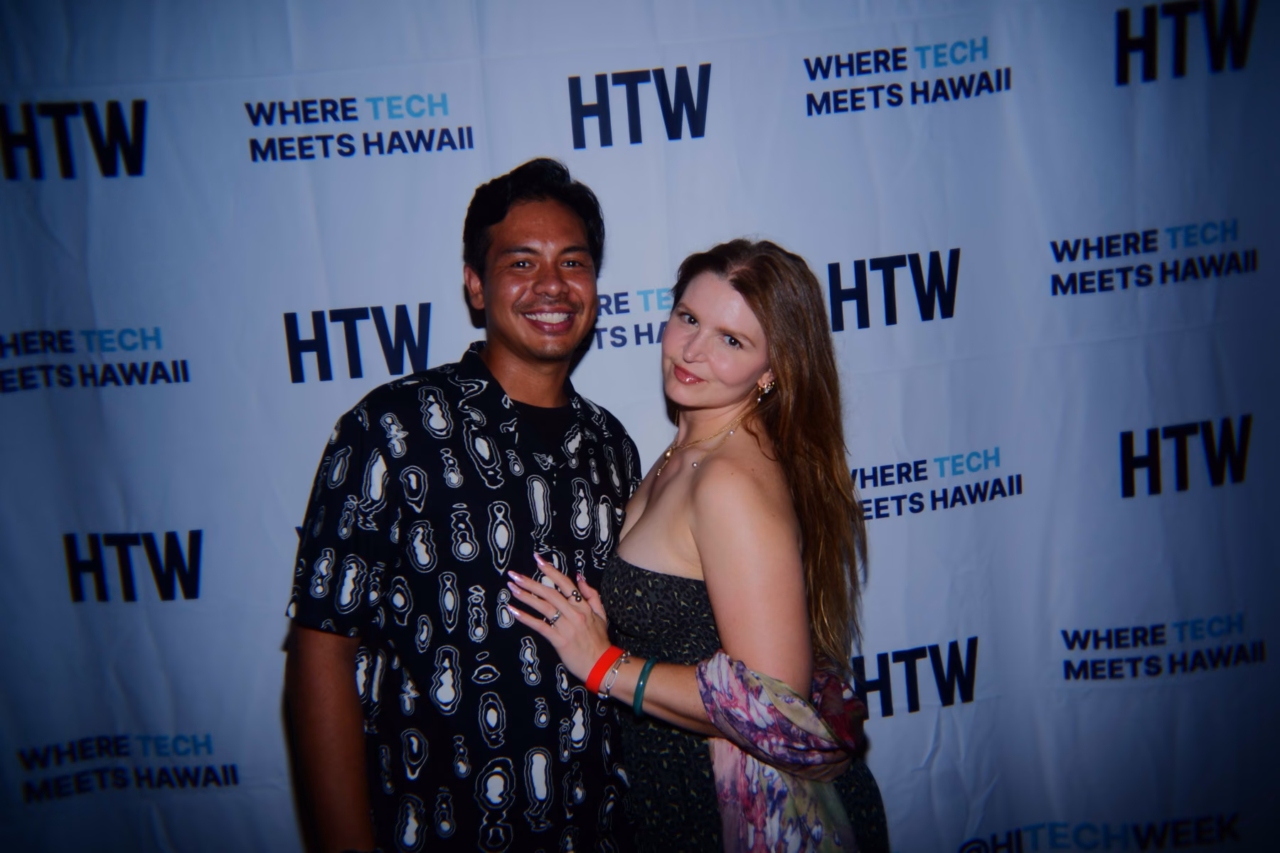 A candid moment at the official kickoff party.