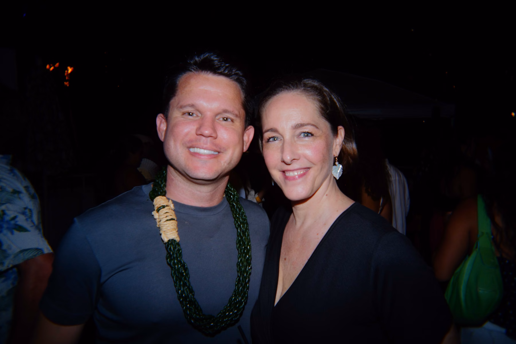 A candid moment at the official kickoff party.