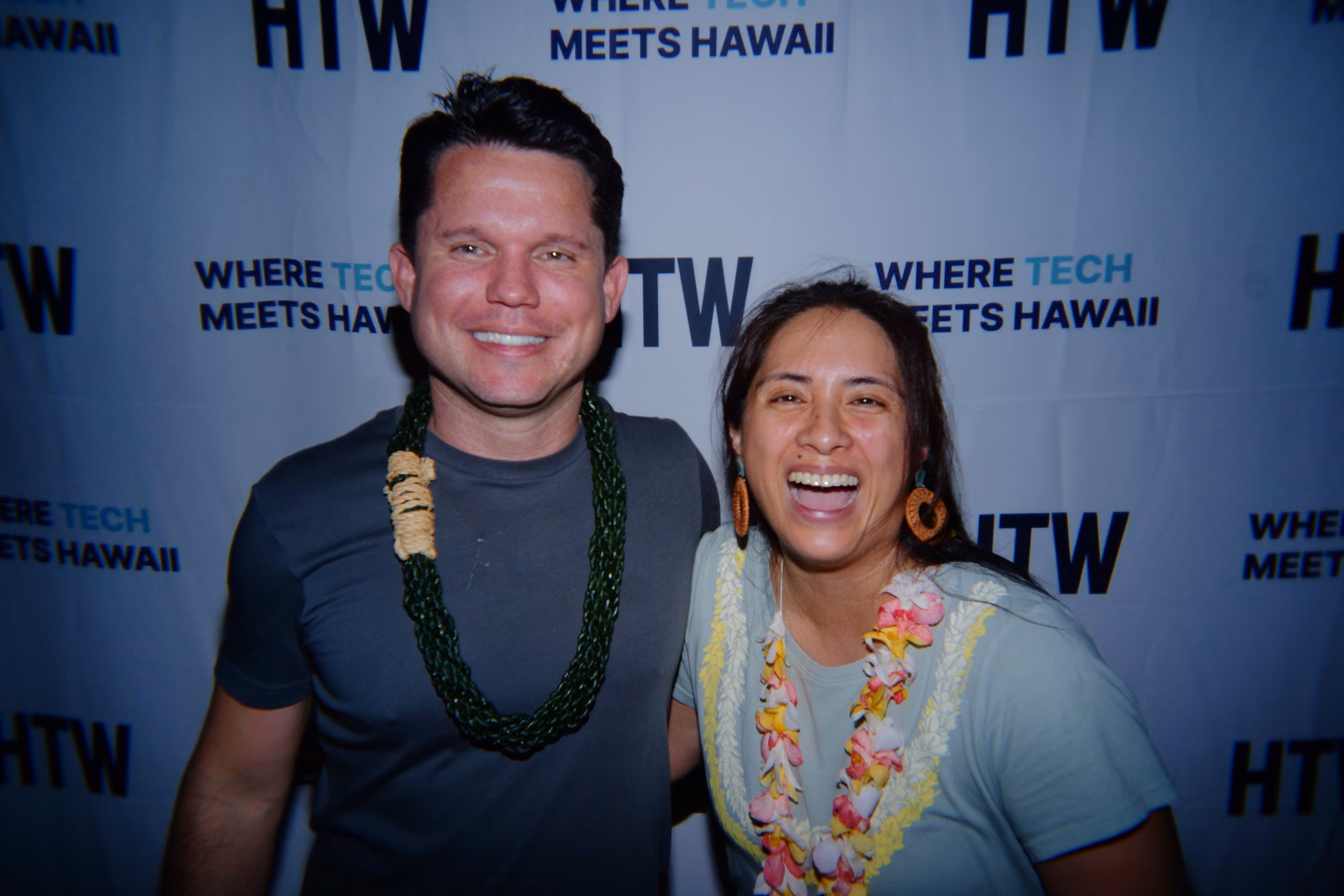 A candid moment at the official kickoff party.