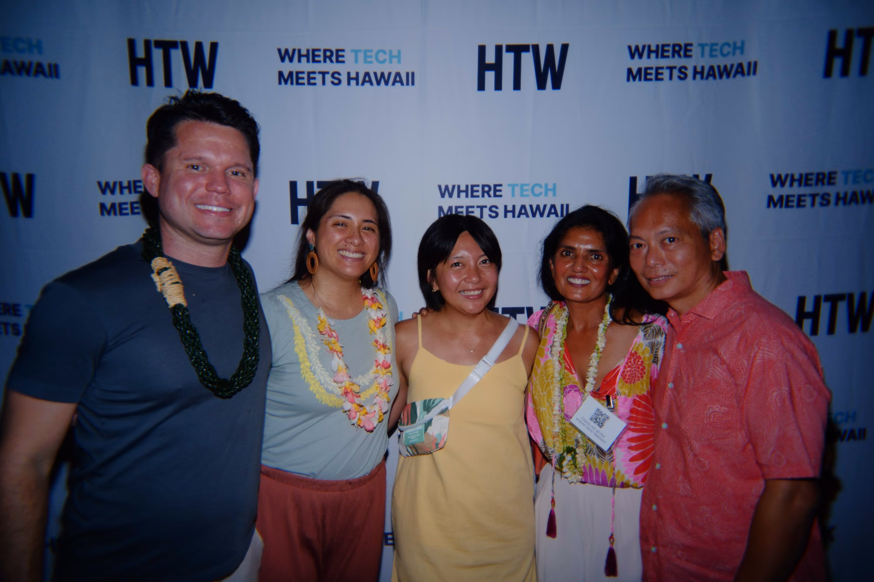 A candid moment at the official kickoff party.