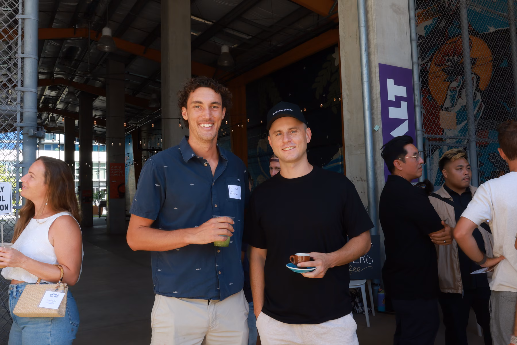 A candid moment at Hawaii Founders Coffee.