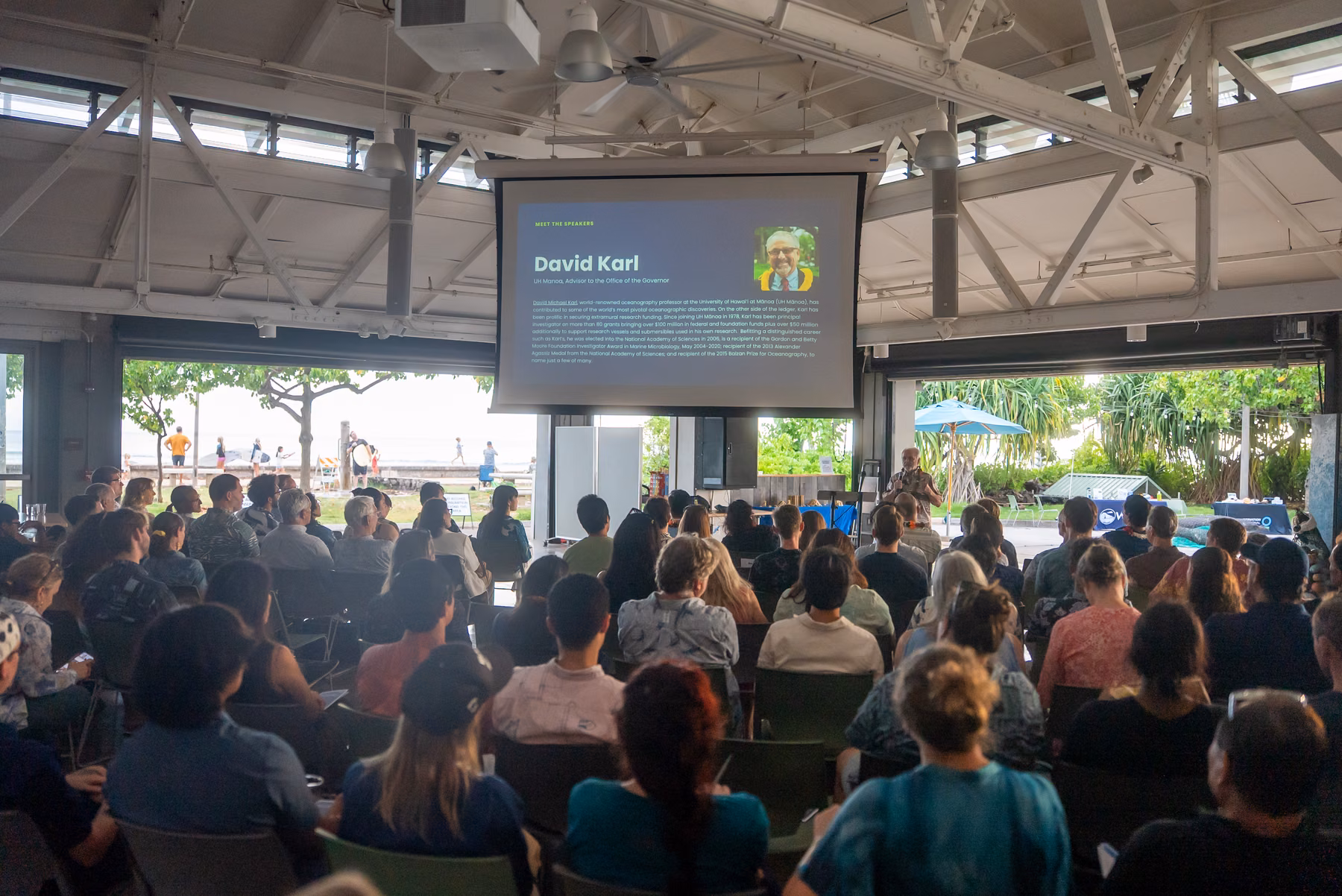 A candid moment at the Blue Economy Luncheon.