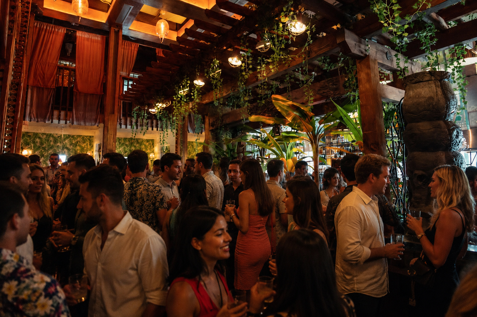 Official Mixer crowd at Indochine